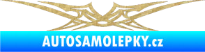 Samolepka Tetování 016 3D karbon zlatý