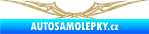 Samolepka Tetování 017 3D karbon zlatý