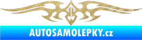 Samolepka Tetování 018 3D karbon zlatý