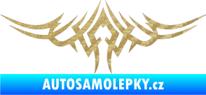 Samolepka Tetování 019 3D karbon zlatý