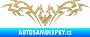 Samolepka Tetování 020 3D karbon zlatý