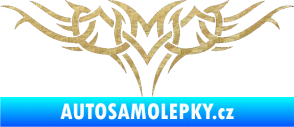 Samolepka Tetování 021 3D karbon zlatý