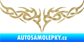 Samolepka Tetování 023 3D karbon zlatý