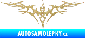 Samolepka Tetování 024 3D karbon zlatý