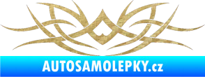 Samolepka Tetování 025 3D karbon zlatý