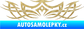 Samolepka Tetování 027 3D karbon zlatý