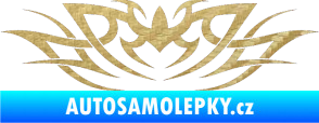Samolepka Tetování 031 3D karbon zlatý