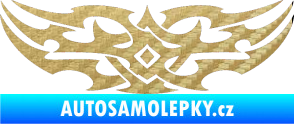 Samolepka Tetování 037 3D karbon zlatý