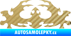 Samolepka Tetování 039 3D karbon zlatý