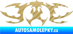 Samolepka Tetování 041 3D karbon zlatý