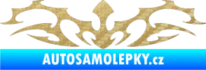 Samolepka Tetování 043 3D karbon zlatý