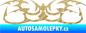 Samolepka Tetování 044 3D karbon zlatý