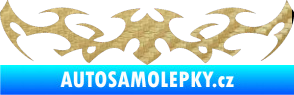 Samolepka Tetování 046 3D karbon zlatý
