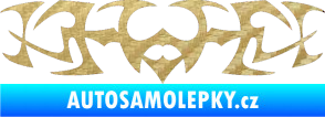 Samolepka Tetování 047 3D karbon zlatý