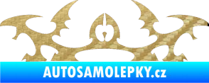 Samolepka Tetování 050 3D karbon zlatý