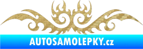 Samolepka Tetování 052 3D karbon zlatý