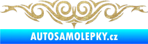 Samolepka Tetování 057 3D karbon zlatý