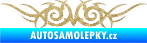 Samolepka Tetování 058 3D karbon zlatý