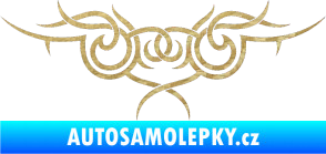 Samolepka Tetování 059 3D karbon zlatý