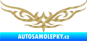 Samolepka Tetování 060 3D karbon zlatý