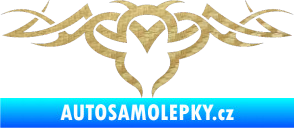 Samolepka Tetování 062 3D karbon zlatý