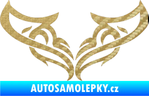 Samolepka Tetování 063 3D karbon zlatý
