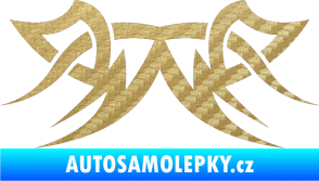 Samolepka Tetování 064 3D karbon zlatý