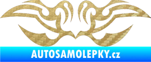 Samolepka Tetování 066 3D karbon zlatý