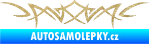 Samolepka Tetování 068 3D karbon zlatý
