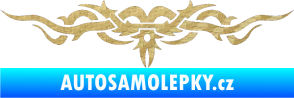 Samolepka Tetování 069 3D karbon zlatý