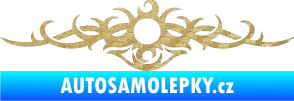 Samolepka Tetování 071 3D karbon zlatý