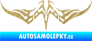 Samolepka Tetování 072 3D karbon zlatý