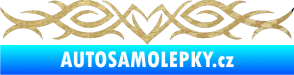 Samolepka Tetování 073 3D karbon zlatý