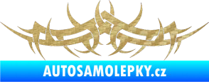 Samolepka Tetování 078 3D karbon zlatý
