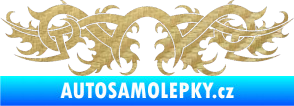 Samolepka Tetování 079 3D karbon zlatý