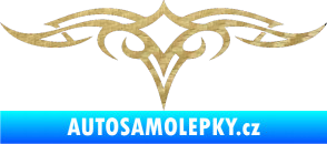 Samolepka Tetování 081 3D karbon zlatý