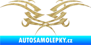 Samolepka Tetování 082 3D karbon zlatý