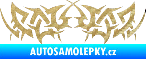 Samolepka Tetování 083 3D karbon zlatý