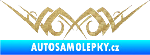Samolepka Tetování 084 3D karbon zlatý