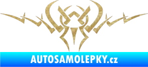 Samolepka Tetování 088 3D karbon zlatý