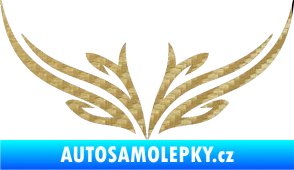 Samolepka Tetování 091 3D karbon zlatý