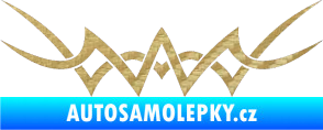 Samolepka Tetování 093 3D karbon zlatý