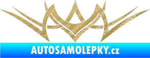 Samolepka Tetování 094 3D karbon zlatý