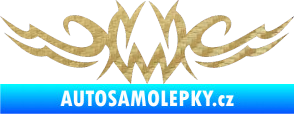Samolepka Tetování 096 3D karbon zlatý