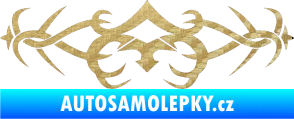 Samolepka Tetování 099 3D karbon zlatý