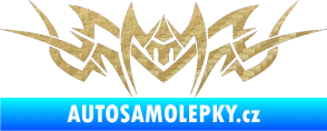 Samolepka Tetování 101 3D karbon zlatý
