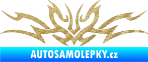 Samolepka Tetování 102 3D karbon zlatý