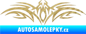 Samolepka Tetování 103 3D karbon zlatý