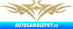 Samolepka Tetování 106 3D karbon zlatý