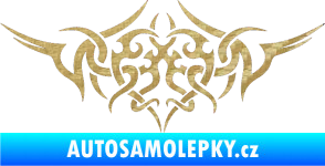 Samolepka Tetování 112 3D karbon zlatý
